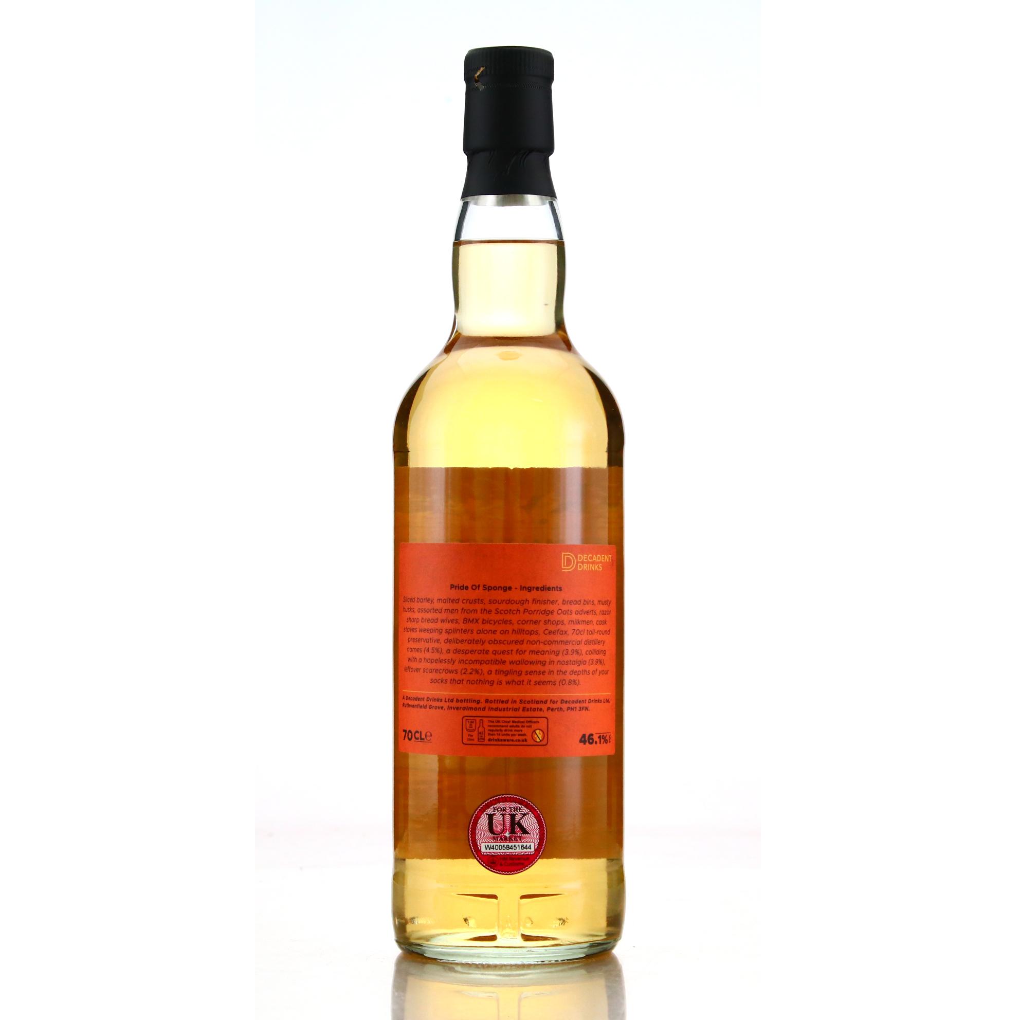 Pride Of Sponge 1993 Whisky Sponge No.59B | Decadent Drinks Pride Of Sponge 1993 Whisky Sponge No.59B | Decadent Drinks